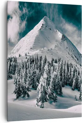 Produktbild von Bild auf Leinwand - Leinwandbild - Einteilig - Dunkel Himmel Berg - 70x100cm - Wand Bild - Wanddeko - Wandbilder - Leinwanddruck - Wanddekoration - Leinwand bilder - Wandbild - PA70x100-4459