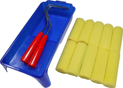 Produktbild von Farbroller Set 13 teilig Farbwalzen Bügel Farbwanne Lackierset