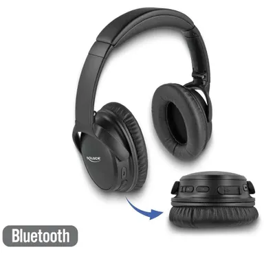 Produktbild von DeLOCK Bluetooth 5.0 Kopfhörer Over-Ear faltbar mit integriertem Mikrofon und intensivem Bass, bis zu 20 Stunden Laufzeit, Verkabelt & Kabellos, Anrufe/Musik, 20 - 20000 Hz, 228 g, Kopfhörer, Schwarz