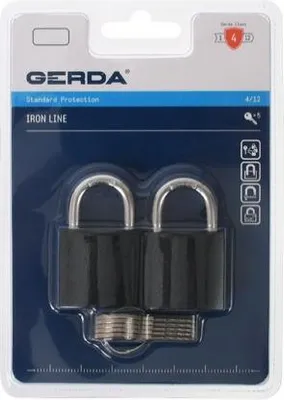 Image de Cadenas Gerda en fonte 40mm 2pcs. blister 5 clés