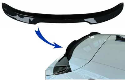 Obrázek produktu pro Kryt spoilera pro zadní část vozu Seat Leon Mk4, od roku 2020, verze Standard a FR, lesklá černá barva.