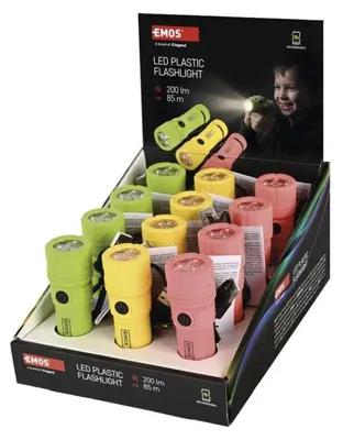 Produktbild von EMOS, wiederaufladbare LED-Leuchte, 200 lm, 12 Stück, Displaybox
