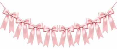 Schleifendekoration, 8 Stück, rosa, Satinlook, 20 cm