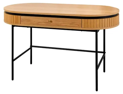 Produktbild von Moderner Schreibtisch Atelier - 120 cm - Natur schwarz Eichen-Design mit Schublade
