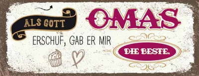 Produktbild von vianmo Holzschild 10x27 cm Gott gab mir die beste Oma Opa
