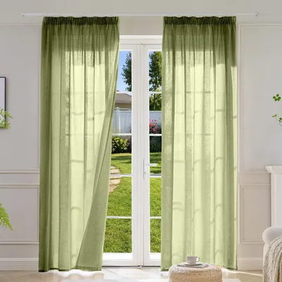 Imagen del producto de Cortinas de lino preensambladas para salón o dormitorio