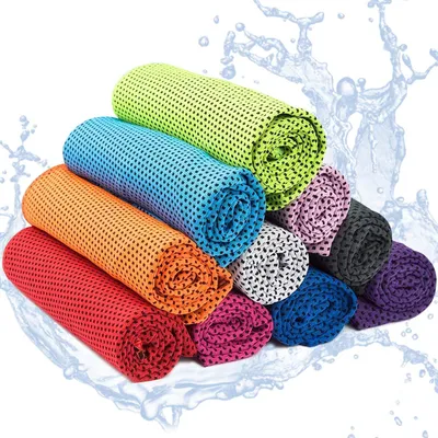 Produktbild von Strandtuch Yisscen 10 Stück Kühlhandtuch, Kühlhandtuch, Mikrofaserhandtuch, Kühlhandtuch, Strandtuch mit Kühlfunktion, für Fitness, Sport, Yoga, Golf,
