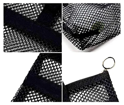 Produktbild von Tragbare Duschtasche aus Mesh in Grau für Reisen und Sport