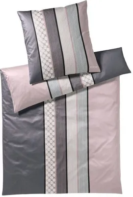 Produktbild von JOOP! Mako-Satin-Bettwäsche-Garnitur Cornflower Stripes Farbe deep rose Größe 200x220+2x70x90cm