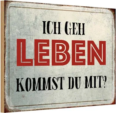 Produktbild von vianmo Holzschild 20x30 cm geh leben kommst du mit Dekoration