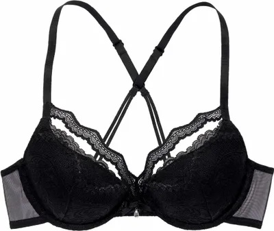 Produktbild von Petite fleur gold Push-up-BH , BH mit Bügel, Spitzen-BH, als Dessous-Set kombinierbar schwarz Größe 90 Cup A