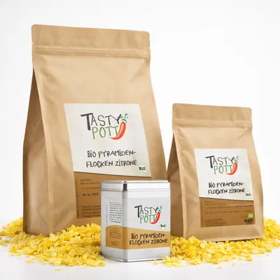 Produktbild von Tasty Pott Pyramidenflocken Zitrone - im Beutel - 500g