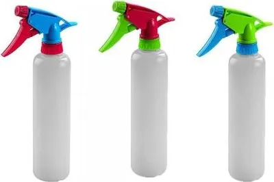 Produktbild von Hega Sil Sprühflasche Transparenter Zerstäuber mit Farbsprühkopf - 400ml