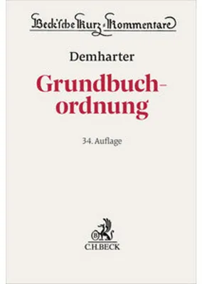 Obrázek produktu pro Grundbuchordnung. GBO