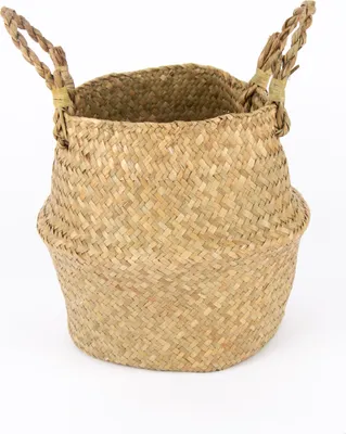 Produktbild von Creativ Company Korb aus Seegras mit Henkeln rund natur 27x27cm