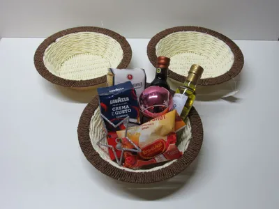 Produktbild von 3er Set kleiner Präsentkorb leer Geschenkekorb Brotkorb