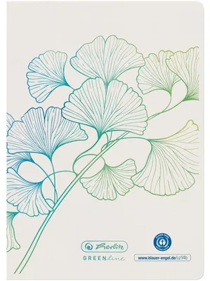 Produktbild von Herlitz GREENline - Muster - Weiß - A6 - 32 Blätter - Liniertes Papier - Erwachsener