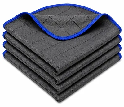 Productafbeelding van 4 x raamreinigingsdoeken, carbondoeken voor ramen en spiegels, 30 x 30 cm