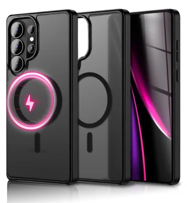 Produktbild von NALIA Mattes Magnet-Case für Samsung Galaxy S26 Ultra – für MagSafe & Zubehör, Vergilbungsfrei – Stoßfeste Handyhülle – Marke aus Berlin – Schwarz