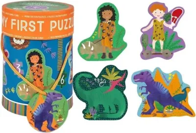 Zdjęcie produktu dla Puzzle dla początkujących Dinozaury 4 w 1 (Zabawki - Puzzle)