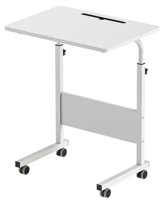 Laptoptisch höhenverstellbar 60x40 cm mit Rollen, weiß