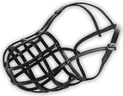 Produktbild von Maulkorb aus Leder für den Hund großer Rottweiler Länge 18 cm Umfang 46 cm