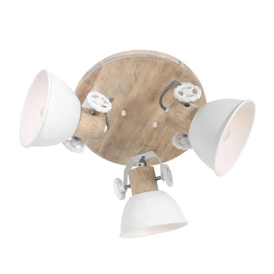 Obrázek produktu pro Mexlite - bodové světlo - Gearwood - bílá - kov kaučukové dřevo - Ø 38cm - E27 - 3063W
