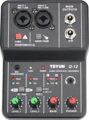 Obrázek produktu pro Audio rozhraní, 2 mikrofonní vstupy, napájení přes USB, vzorkování 16 bitů/48 kHz