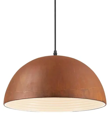 Produktbild von Sospensione Rustica-Country Folk Metallo Corten Ruggine 1 Luce E27 D40Cm