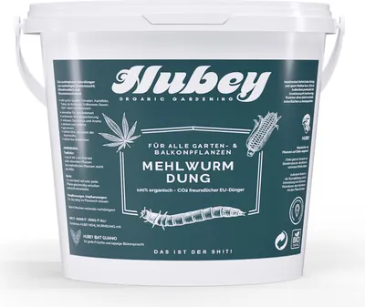 Produktbild von Hubey Mehlwurmdung 8 Kilo Insektenkot, biologischer Naturdünger Universaldünger und Bodenverbesserer
