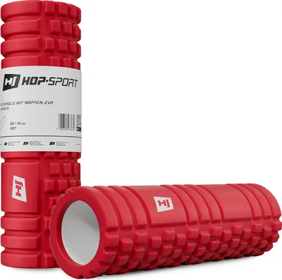 Produktbild von Hop-Sport Faszienrolle mit Noppen für Wirbelsäule, Beine, Rücken – Massagerolle für Ganzkörper-Selbstmassage, Foam Roller - Mittel-Hart, HS-A045YG