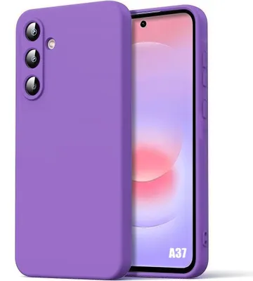 Image de Coque pour Samsung Galaxy A37 5G, Silicone Liquide Protection Slim Antichoc Anti-Rayures Violet