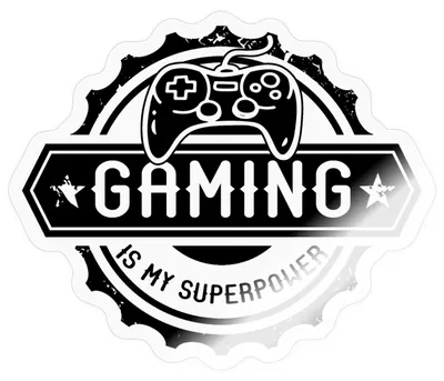 Produktbild von Spreadshirt Gaming Is My Superpower Sticker Aufkleber, 10 x 10 cm, Transparent glänzend