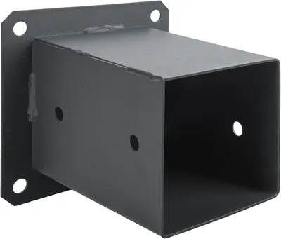 Produktbild von ADGO Aufschraubhülse Graphit Pfostenträger 140 x 140 mm Bodenanker für Holzpfosten Vierkantholzpfosten Pfosten Bodenhülse Zaunträger
