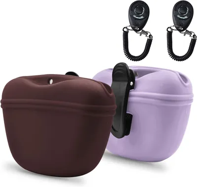 Imagen del producto de Snacks para perros hechos de silicona, con cierre magnético, portátiles, ideales para el entrenamiento canino, unidad individual