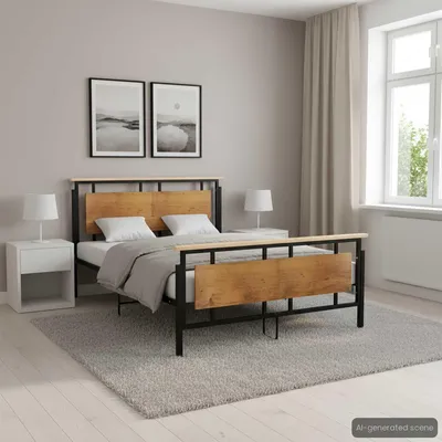 Immagine prodotto di Maison Exclusive - Letto in metallo 140x200 cm
