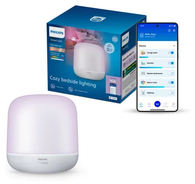 Produktbild von Philips Tischleuchte Hero, Wi-Fi/Bluetooth, Weiß, Wi-Fi 4 (802.11n), 802.11b, 802.11g, LED, Kunststoff, Multi