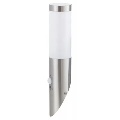 Obrázok produktu pre Rabalux Chrómové fasádne svietidlo s pohybovým čidlom Inox Torch pre žiarovku E27 8266