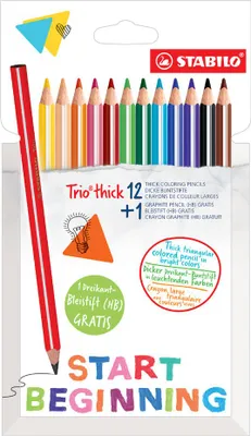 Produktbild von STABILO Dreikant Buntstifte Trio dick 12+1 Promo Etui