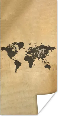 Produktbild von MuchoWow® Poster Weltkarte - Karte - Sprichwörter 20x40 cm - Plakat - Foto