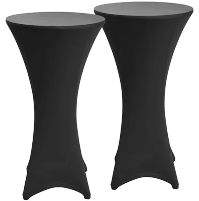 Produktbild von Beautissu Stretch Stehtisch Bistrotisch Husse, Ø60-65cm, Schwarz, 2er Set