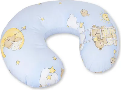 Produktbild von Abnehmbares Sitzsack-Stillkissen - Teddybären auf Blau