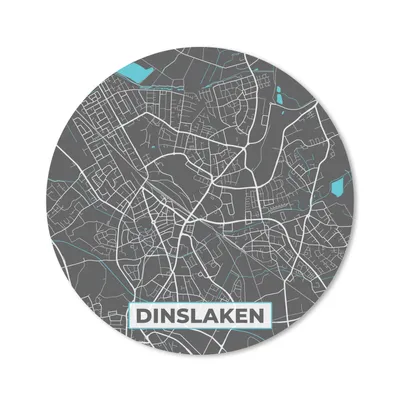 Produktbild von MuchoWow® Mauspad Mousepad Deutschland - Blau - Dinslaken - Stadtplan - Karte 20x20 cm - Mousepads - Maus Mat - Pad - Mausunterlage - Schreibtischmatte