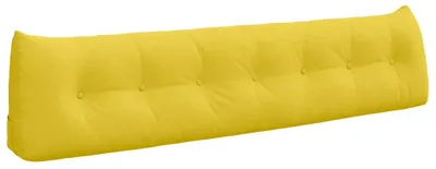 Immagine prodotto di vidaXL Cuscino per la schiena Giallo chiaro 200 x 24 x 50 cm Tessuto