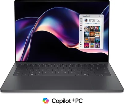 Image de DELL XPS 14 DA14260 Copilot+ PC Intel Core Ultra X7 358H Ordinateur portable 35,6 cm (14") Écran tactile 2.8K 32 Go LPDDR5x-SDRAM 1 To SSD Wi-Fi 7 (802.11be) Windows 11 Pro Graphite Italien