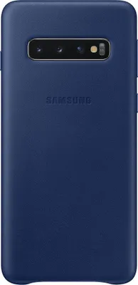 Image de Coque pour Samsung Galaxy S10 Premium Cuir Bleu Marine Samsung