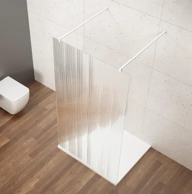 Produktbild von Gelco VARIO WHITE Walk-In Duschwand, freistehend, Nordic Glas, 700 mm