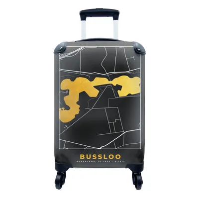 Obrázek produktu pro Kufr Příruční zavazadlo na kolečkách Malý cestovní kufr na 4 kolečkách Mapa - Mapa města - Nizozemsko - Bussloo - Velikost kabiny < 55x40x23 cm a