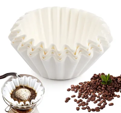 Kaffeefilter, 100 Stück, weiß, Korbform, 60/110 mm