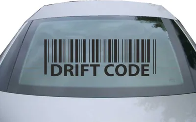 Produktbild von Indigos UG - Aufkleber Heckscheibe & Motorklappe DE6416 - schwarz - 600x199 mm - driftcode - Auto Scheiben Fenster Heckklappe Tuning Racing JDM - Die cut